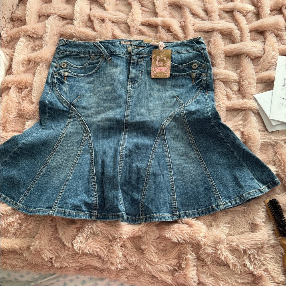 Candie's Blue A-Line Denim Skirt